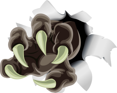 arka plan ile kırma canavar pençe