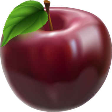 Kırmızı elma tasarım ögesi