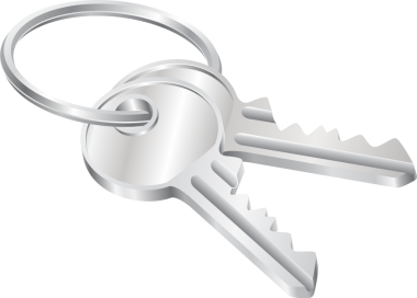 Anahtarlık resimde üzerinde iki anahtar