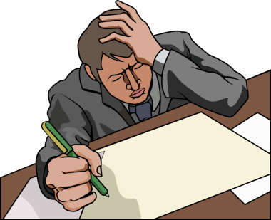 Stresli iş adamı tasarım unsuru