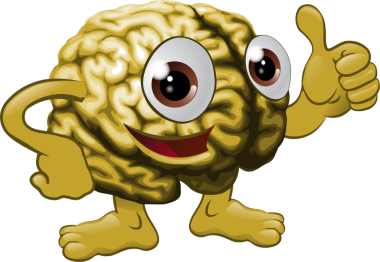 beyin karikatür karakter çizimi