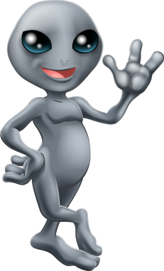 küçük şirin gri yabancı