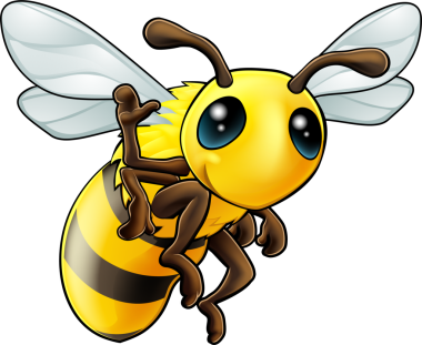 mutlu dalgalanan çizgi film bee