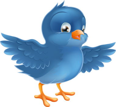 Mutlu mavi kuş tasarım ögesi 