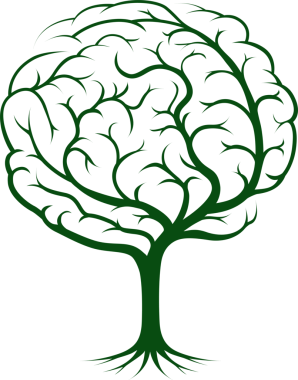 Beyin ağacı çizim elementi 