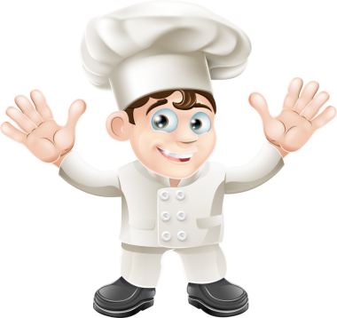 sevimli aşçı maskot karakter
