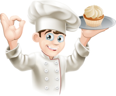 Kek tasarımı elementi olan fırıncı 