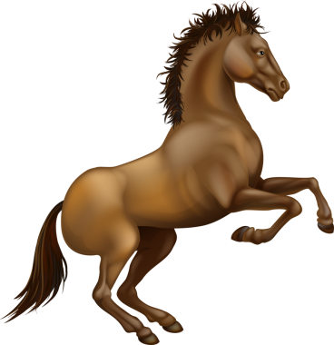 Kahverengi at tasarım elementi 