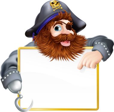 mutlu korsan tabelaya işaret