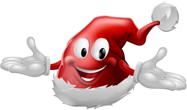 Kırmızı santa claus şapka maskot