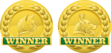 kedi ve köpek evcil hayvan Kazananlar madalya