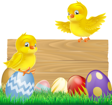 yumurta ve civciv ile izole Paskalya işareti