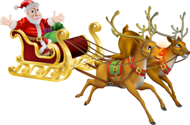 Noel Baba Kızağı tasarım elementi 