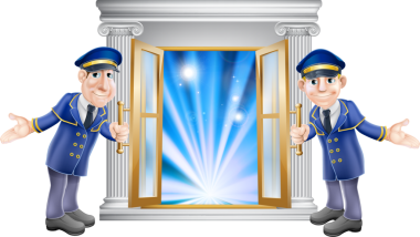 VIP doormen ve giriş kapısı