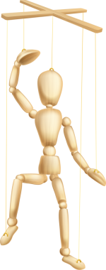 Tahta kukla tasarım elementi