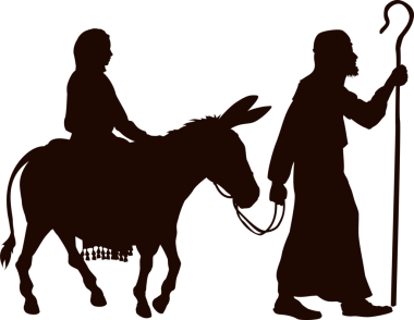 Mary ve joseph silhouettes