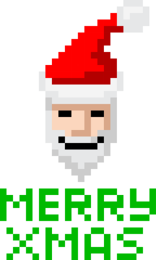 Retro Atari piksel Sanat Noel Baba