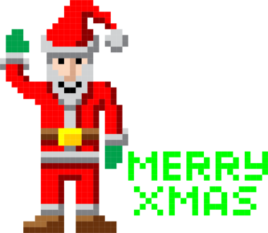 Retro piksel Sanat Noel Noel Baba