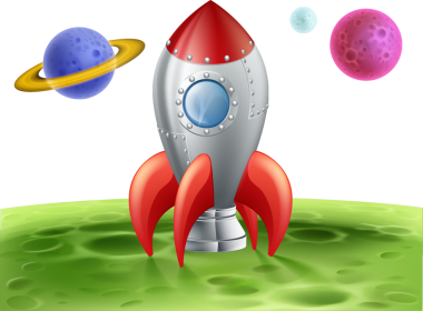 çizgi film uzay roketi yabancı gezegende