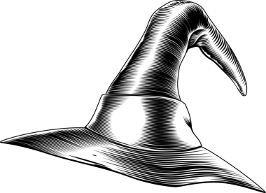 Vintage halloween cadı şapka