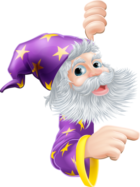 Sihirbaz gözatma yuvarlak işareti