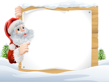 sneeuwlandschap christmas santa teken