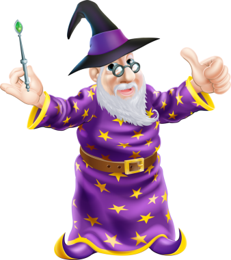 Çizgi film Sihirbazı tasarım ögesi