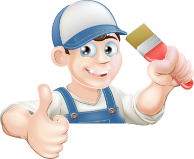 boya fırça işareti başparmak yukarıya adam