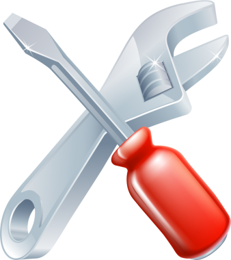 çapraz somun anahtarı ve tornavida