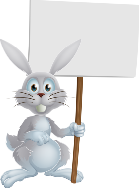 Beyaz easter bunny işareti