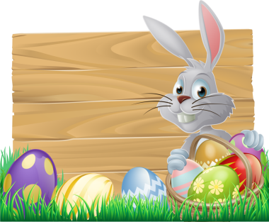 ahşap işareti Paskalya tavşanı