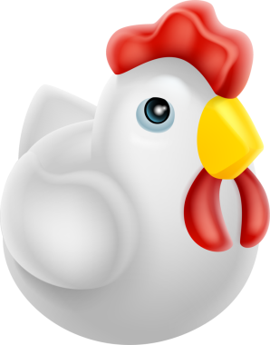 Çizgi film tavuk simgesi tasarımı ögesi