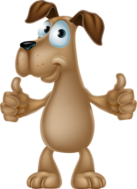 başparmak veren köpek çizgi film