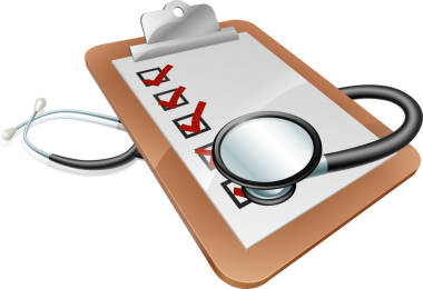Cliboard ve stetoskop kavramı ilgili tıbbi test sonuçları, hastane yönetimi, geri bildirim veya benzer