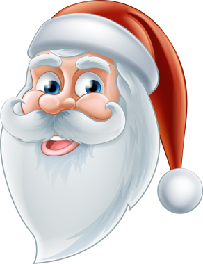 Bir Noel karikatürü çizimi Mutlu Noel Baba yüzü