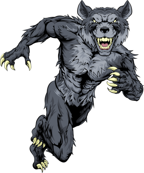 Бег талисман волка иллюстрация волка животных спортивный талисман или бег характер