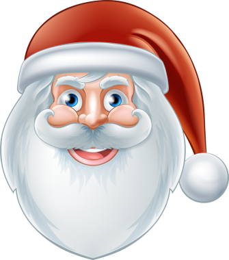 Bir Noel karikatürü çizimi Mutlu Noel Baba yüzü