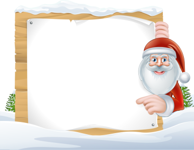 Çizgi film Noel Baba kar işaret işareti kapalı