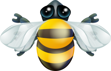 Bir çizgi film böcek arı hata karakteri bir illüstrasyon