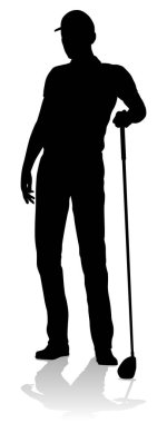 Golf oynayan bir golfçü.