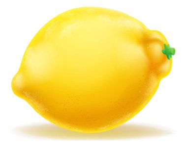 Bir limon meyvesi çizgi film emoji simgesi simgesi
