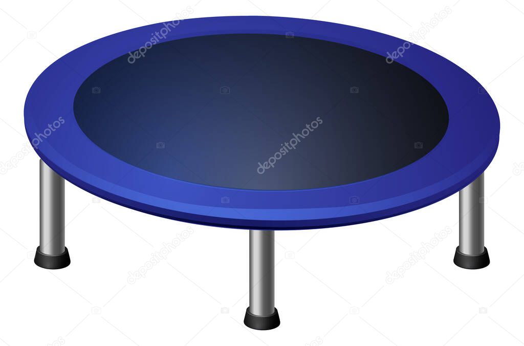 An illustration of a round cartoon trampoline