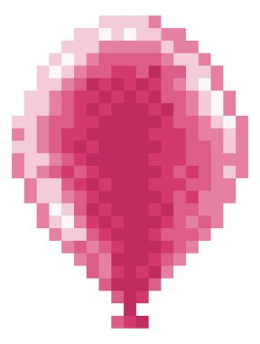 Retro piksel sanatı 8 bit video oyunu tarzında bir balon simgesi.