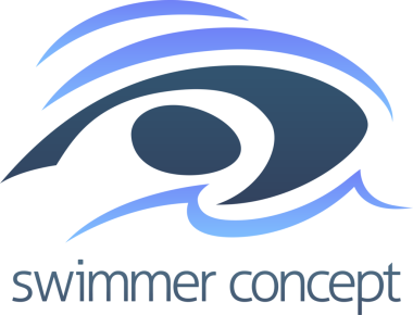 Yüzücü konsept tasarımının soyut bir çizimi