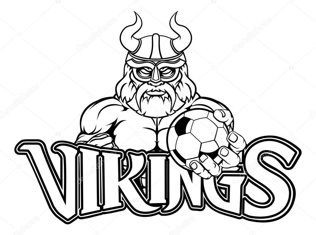 A Viking warrior gladiator soccer football sports mascot
