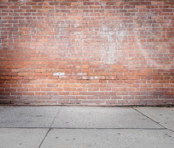brick wall and concrete floor. High quality photo