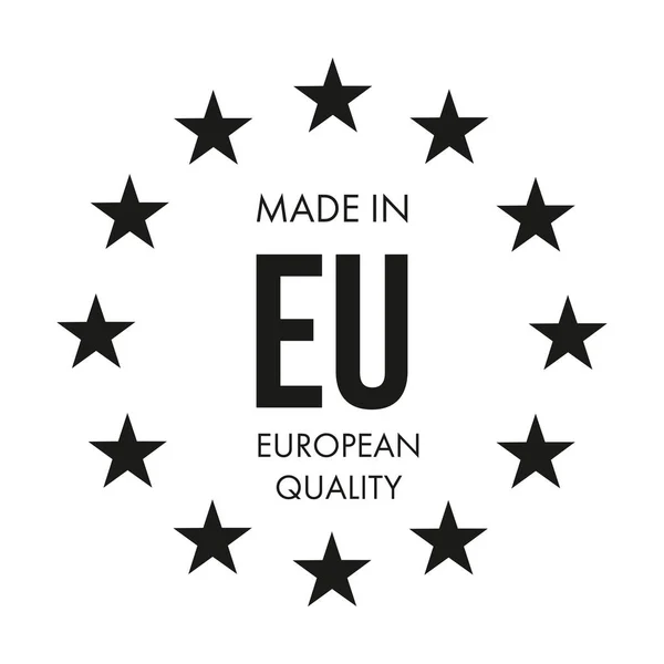 Tillverkad Europeiska Kvalitetsstämpelvektor — Stock vektor