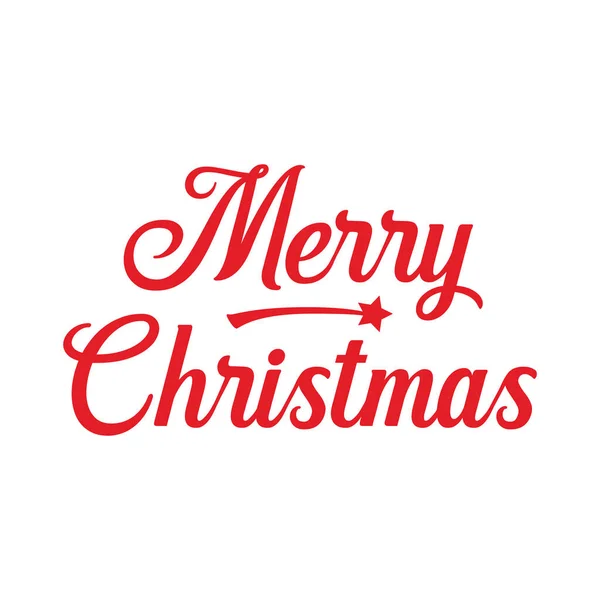 メリークリスマス赤い看板のレタリングベクトル — ストックベクタ