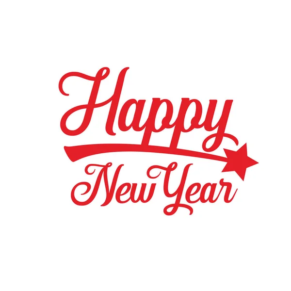 Happy New Year Sign Lettering Vector — Stock Vector