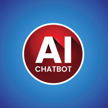 AI Chatbot - artificial intelligence button sign vector